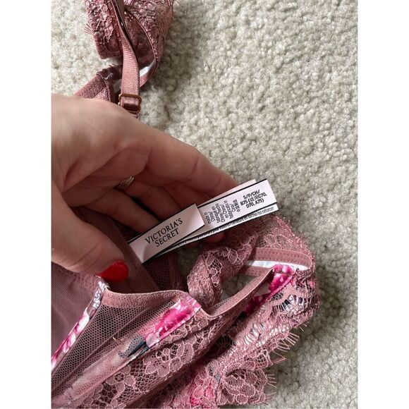 Victoria’s Secret VS Dream Angels Lace Corset Bra Top in Vintage Rose Bloom size - Picture 5 of 7